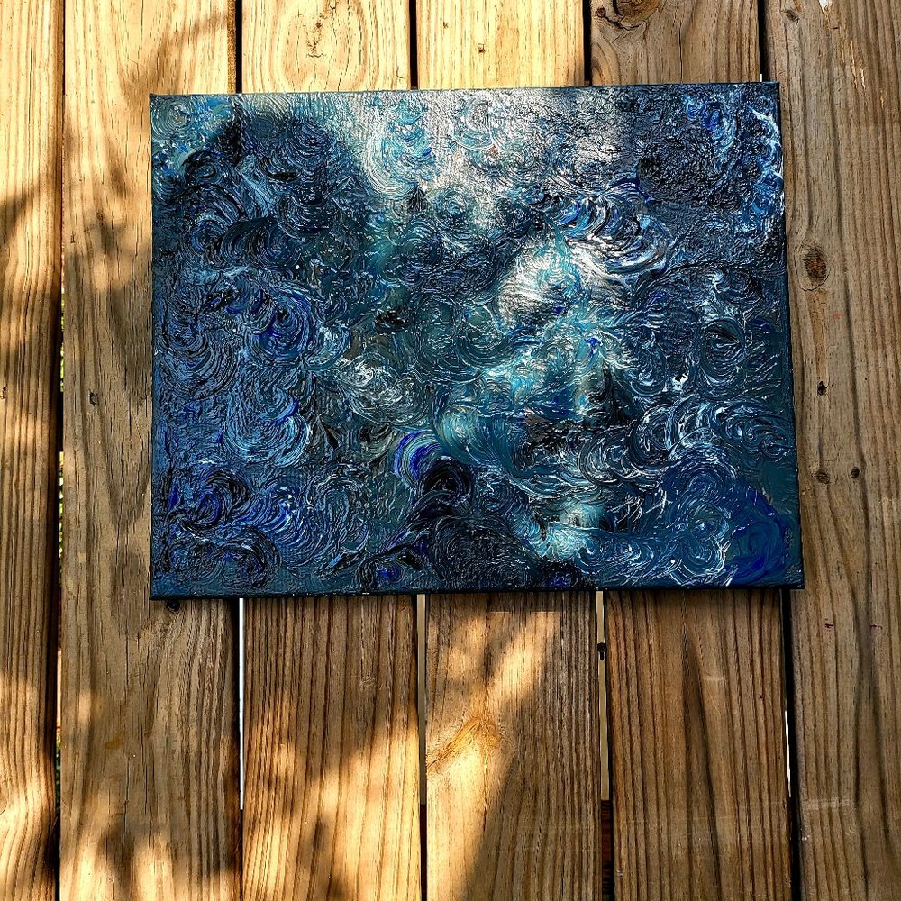 Blue Ocean Brush Strokes